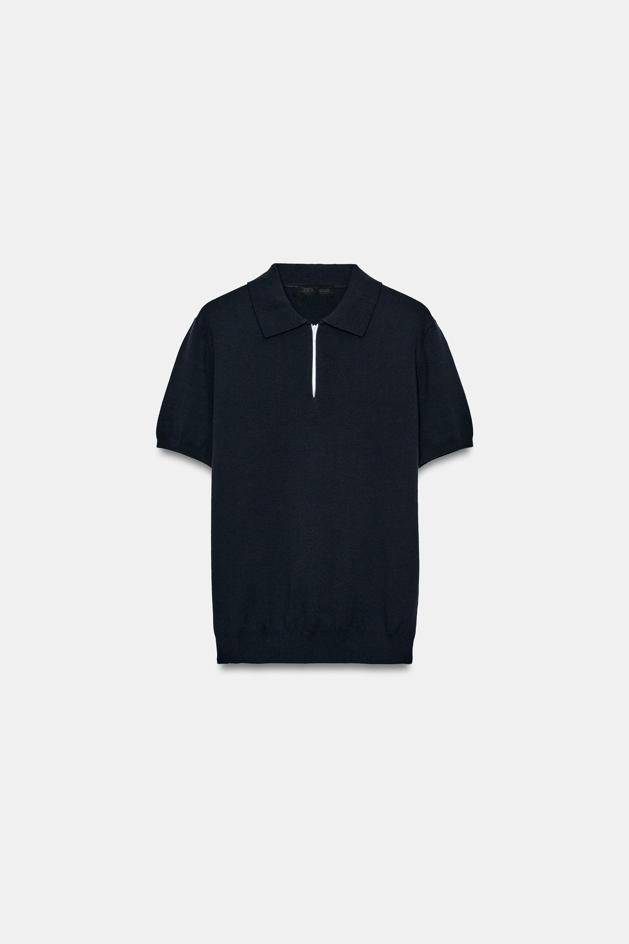 KNIT ZIP POLO SHIRT